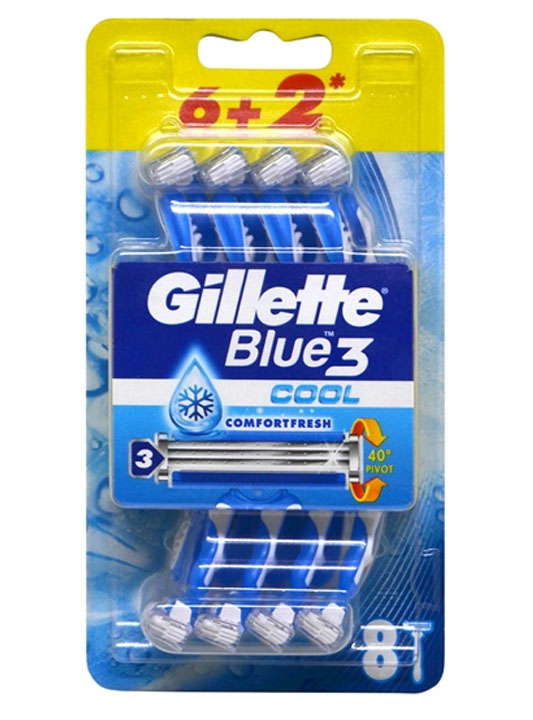 Gillette Razor 6+2pcs For Men Blue 3